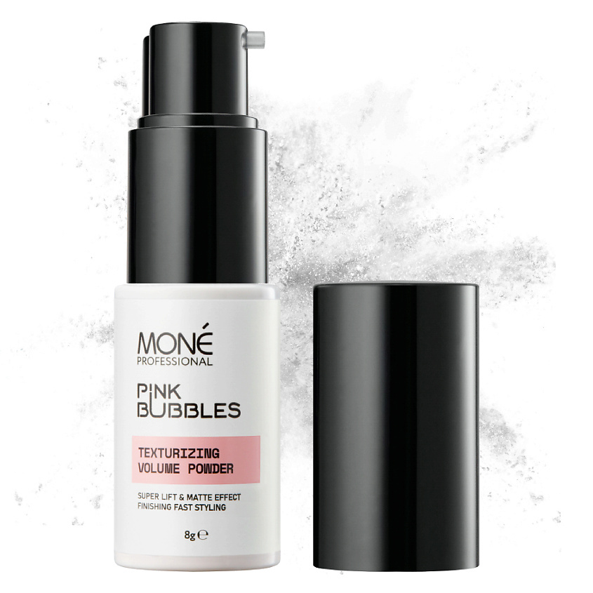 MONE PROFESSIONAL Пудра для создания объёма и текстуры волос белая Pink Bubbles – фото 3