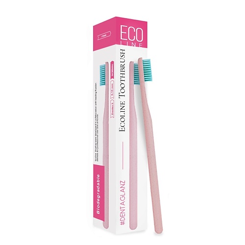 #DENTAGLANZ Зубная щетка Ecoline Toothbrush Pink