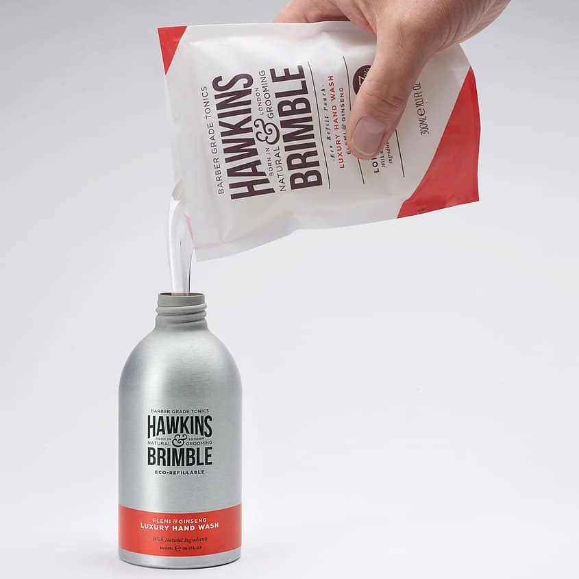 HAWKINS & BRIMBLE Мыло для рук жидкое в многоразовом флаконе Elemi & Ginseng Hand Wash – фото 2