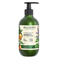 Жидкое мыло натуральное с эфирными маслами мандарина и пачули Liquid Hand Soap With Mandarin And Patchuli Essential Oils