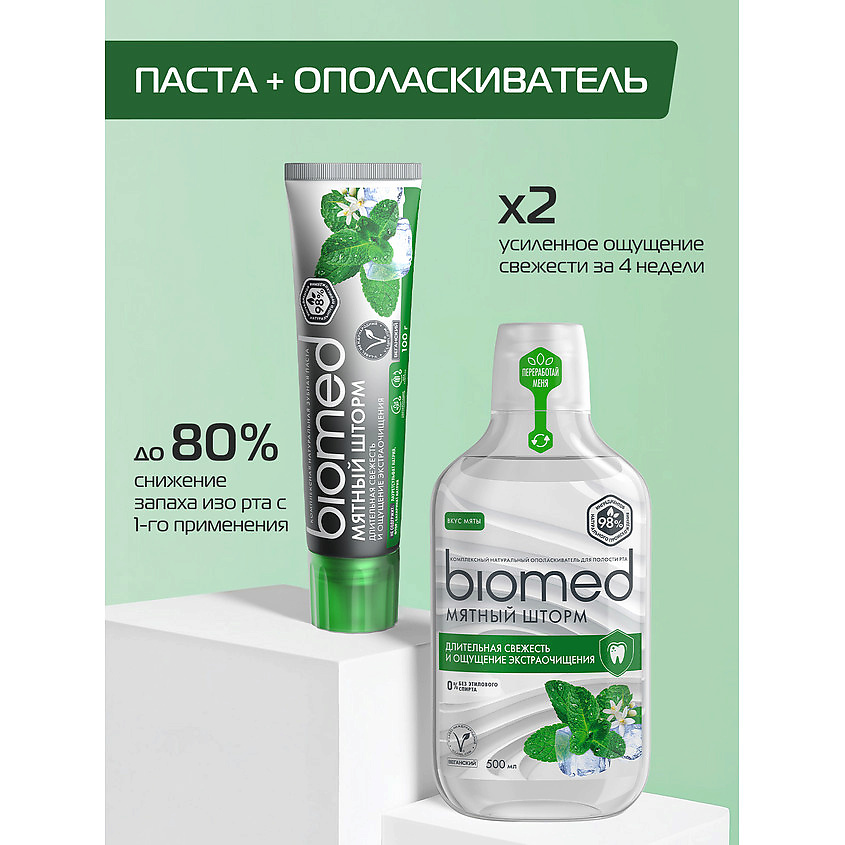 BIOMED Комплексная зубная паста Мятный шторм – фото 7