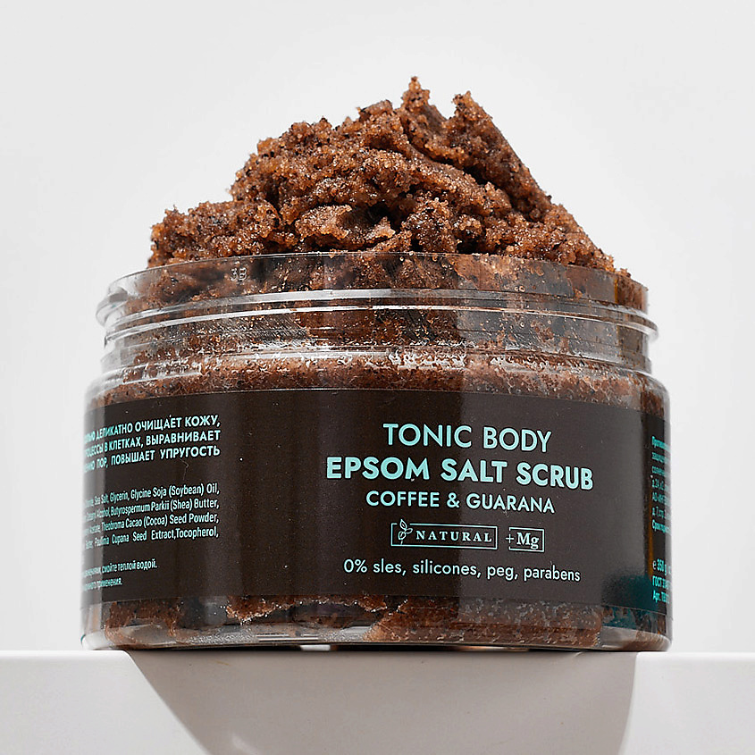 305 MIAMI SPA Солевой скраб для тела Tonic Body Epsom Salt Scrub Coffee & Guarana – фото 4