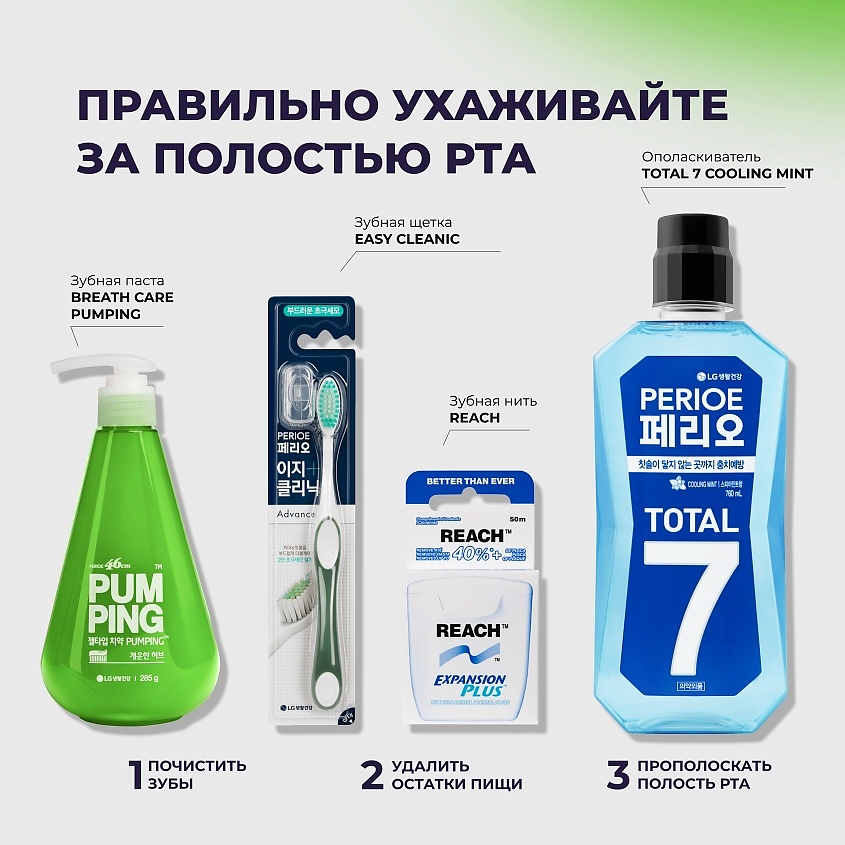 PERIOE Зубная паста освежающая Breath Care Pumping Toothpaste – фото 10