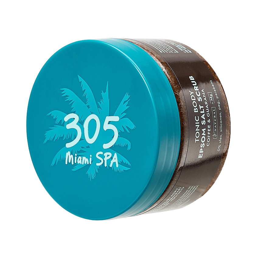 305 MIAMI SPA Солевой скраб для тела Tonic Body Epsom Salt Scrub Coffee & Guarana – фото 2