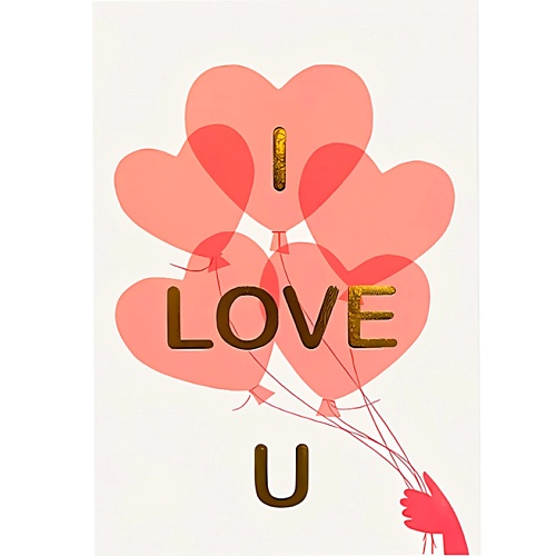 ЛЭТУАЛЬ Открытка "I LOVE U"