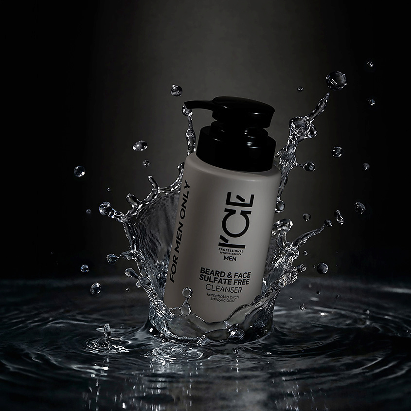 ICE BY NATURA SIBERICA Бессульфатная пенка для очищения лица и бороды Men Beard & Face Sulfate Free Cleancer – фото 4