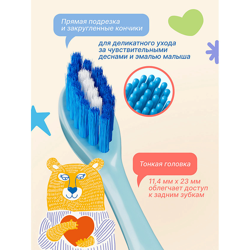 BIOMED Детская зубная щетка мягкая голубая – фото 7