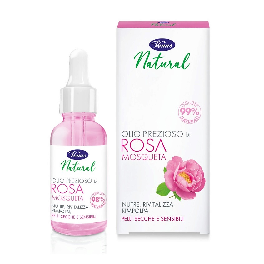 VENUS Масло для лица питательное с экстрактом розы Natural – фото 2
