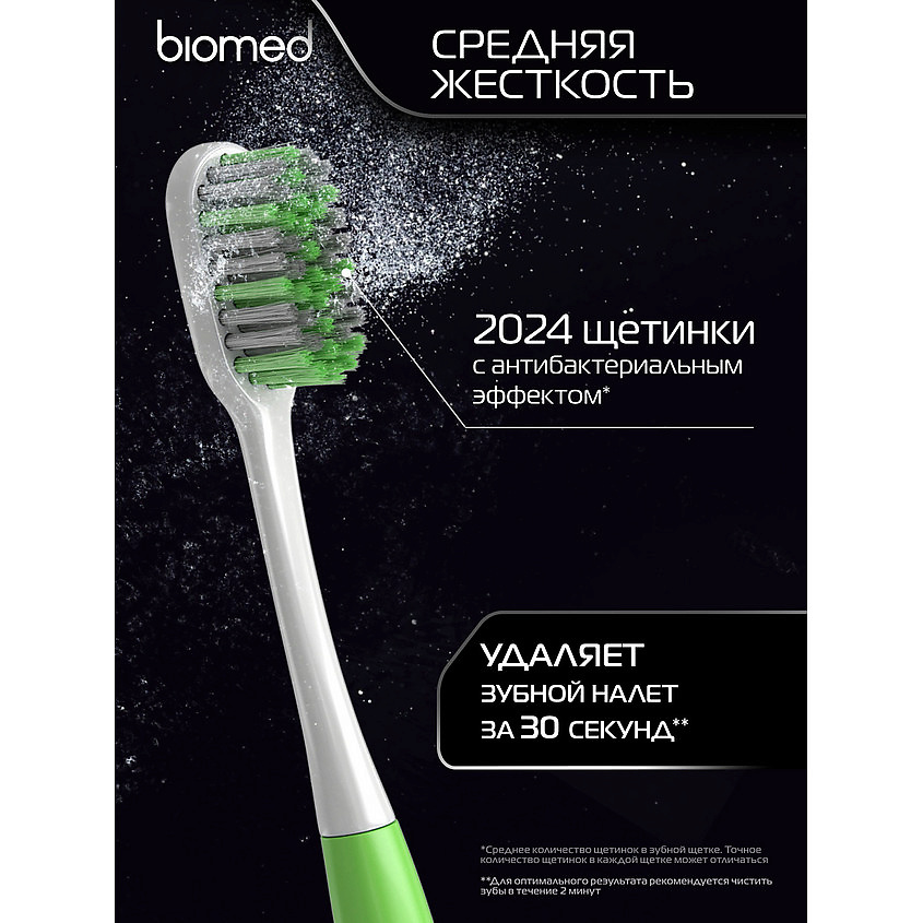 BIOMED Комплексные зубные щетки, атибактериальные, средней жесткости Silver – фото 5