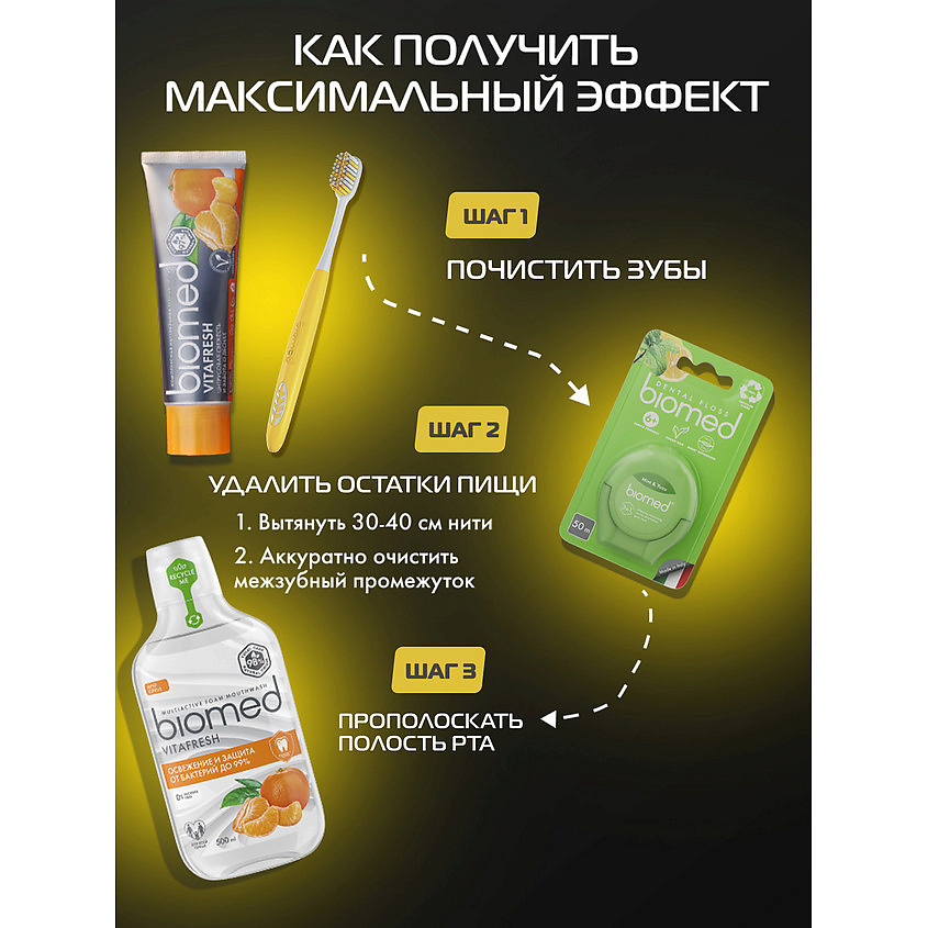 BIOMED Комплексные зубные щетки, атибактериальные, средней жесткости Silver – фото 10