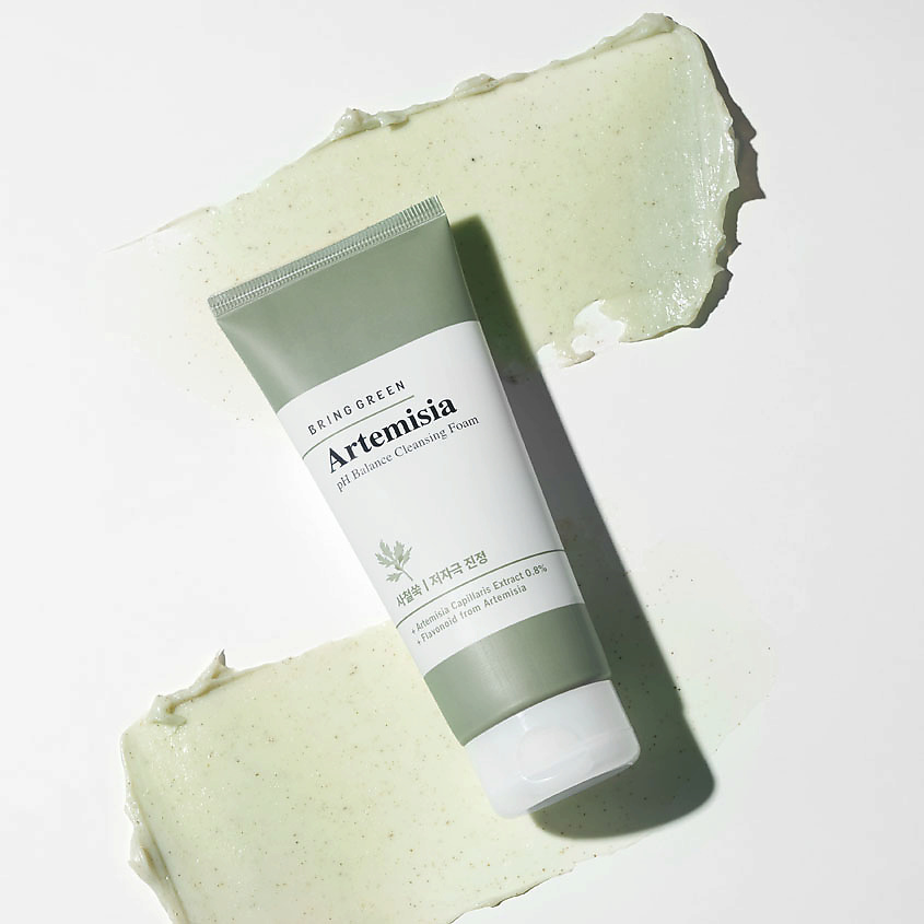 BRING GREEN Пенка для умывания регулирующая pH кожи с полынью Artemisia pH Balance Cleansing Foam – фото 3