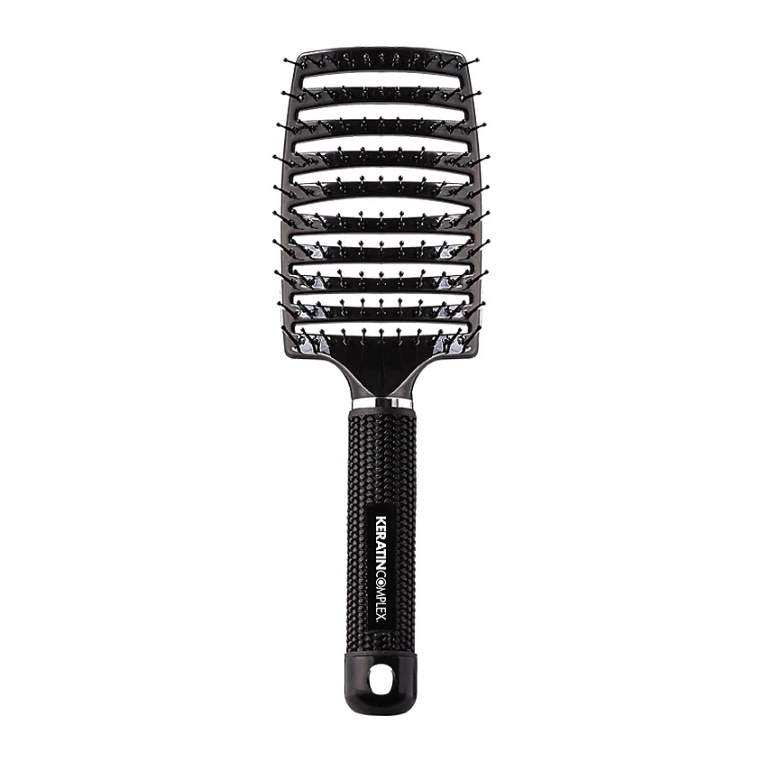 KERATIN COMPLEX Расческа для волос Curved Vent Brush - Black – фото 2