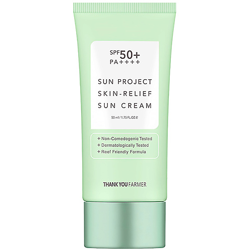THANK YOU FARMER Крем для лица солнцезащитный SPF 50+ PA++++ Sun Project Skin-Relief Sun Cream 50