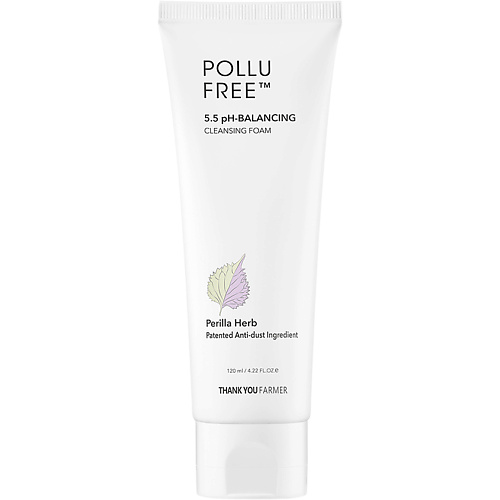 THANK YOU FARMER Пенка для лица очищающая 5.5 pH Pollu Free Cleansing Foam 120