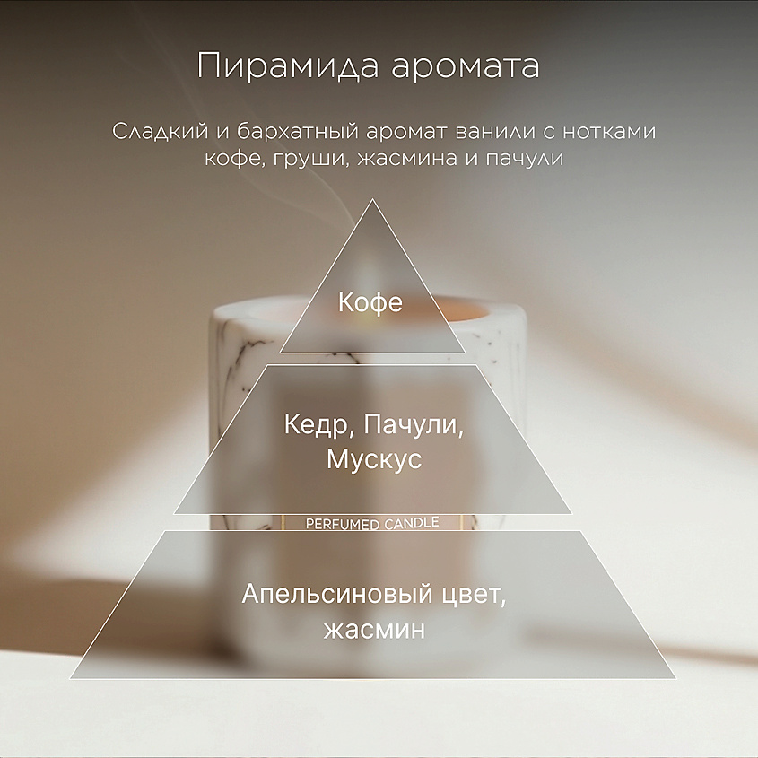 MEA Мраморная парфюмированная свеча "Сливочное искушение" – фото 3