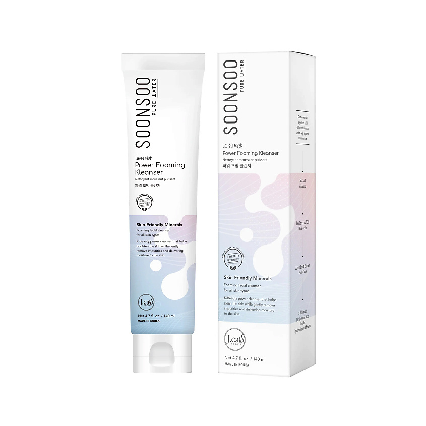 J. CAT BEAUTY Пенка для умывания с минералами и гиалуроновой кислотой SoonSoo Power Foaming Kleanser – фото 2