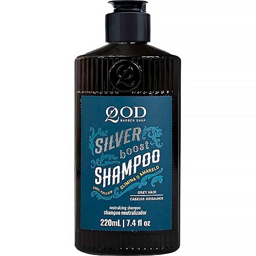 QOD BARBER SHOP Тонирующий шампунь для серебристого оттенка Silver Boost Shampoo 220