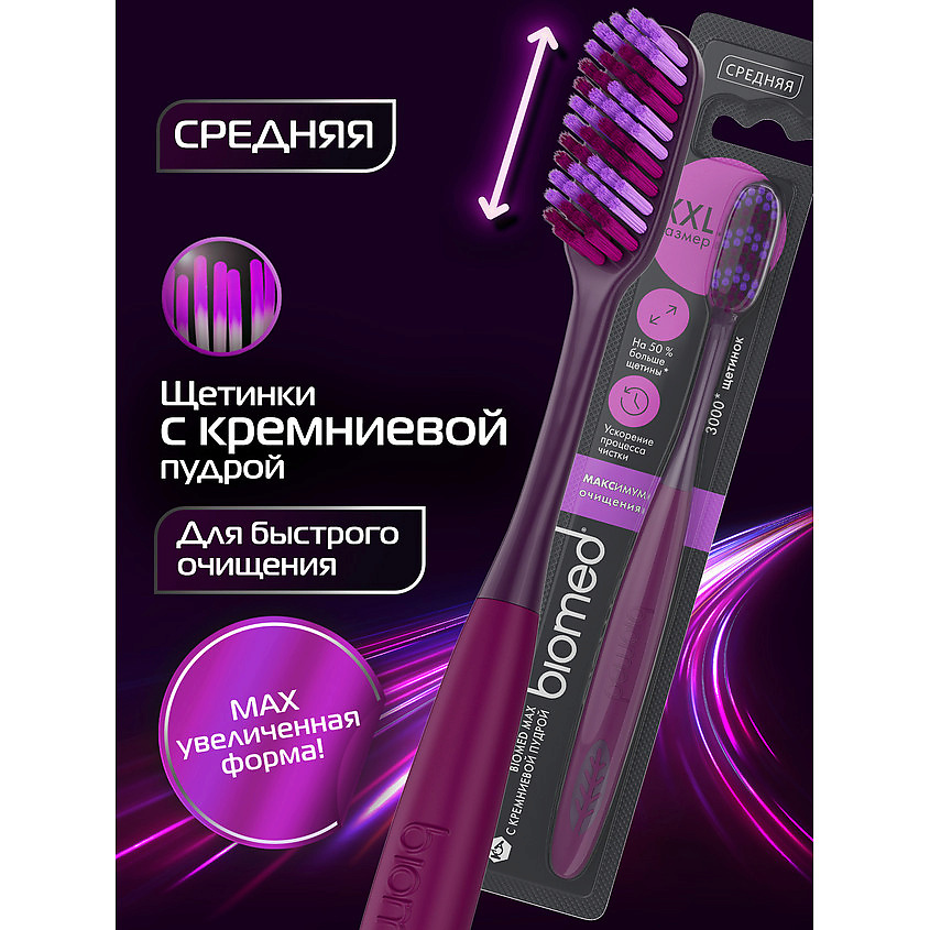 BIOMED Комплексная зубная щетка средней жесткости Max – фото 2