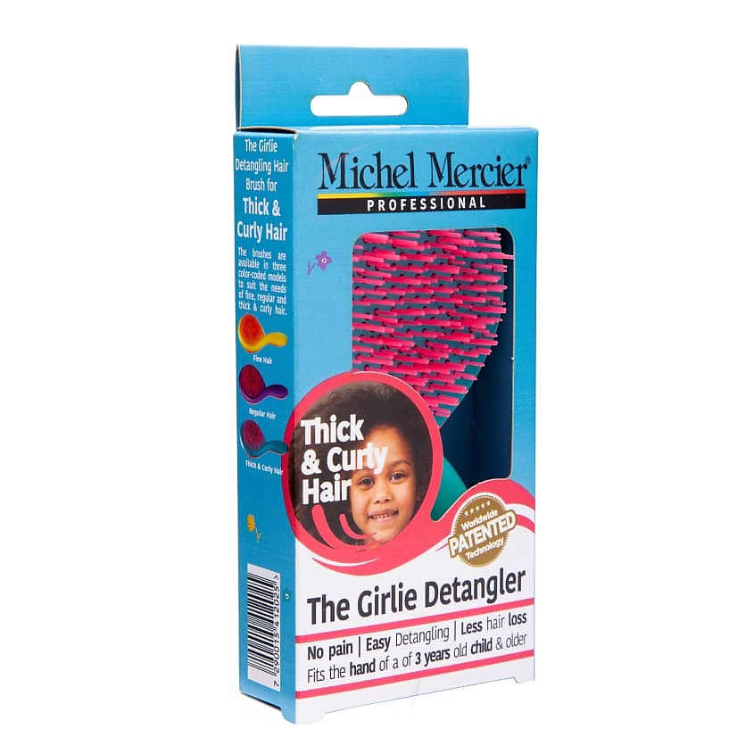 MICHEL MERCIER Расческа для густых и кудрявых волос детская Girlie Detangler Thick & Curly Hair – фото 3