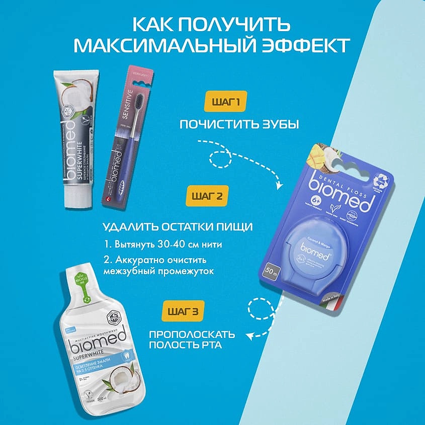 BIOMED Комплексная зубная паста "Отбеливание с кокосом" Coconut Whitening – фото 8