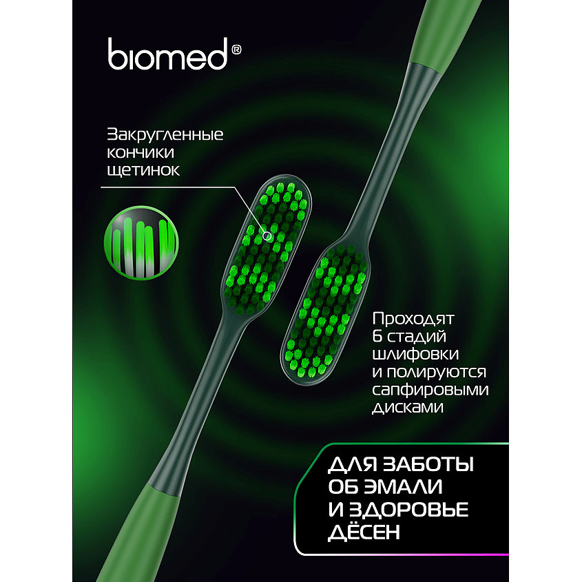 BIOMED Комплексная зубная щетка средней жесткости Max – фото 6