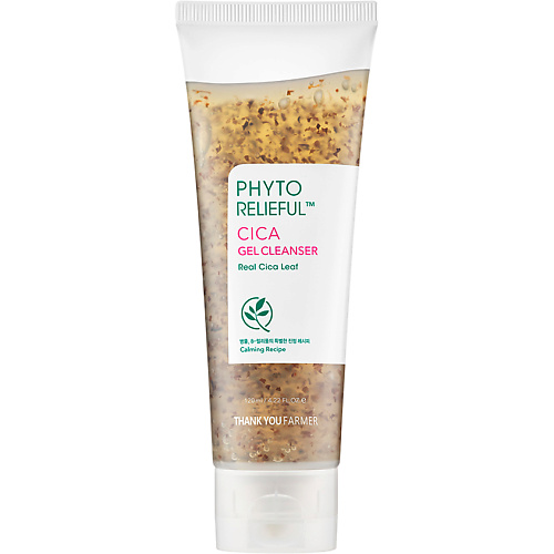 THANK YOU FARMER Гель для лица очищающий успокаивающий с центеллой азиатской Phyto Relieful Cica Gel Cleanser 120