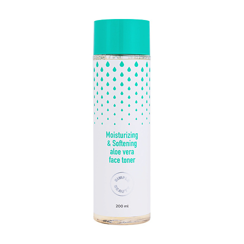 SIMPLE BEAUTY Увлажняющий и смягчающий тонер для лица с алоэ-вера Moisturizing & Softening Aloe Vera Face Toner 200